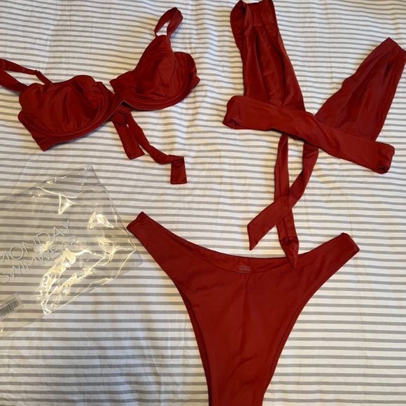 Monday Swimwear Other - MONDAY Swimwear 3 Piece Terracotta Bikini Swim Set Clovelly Aruba Byron AUS